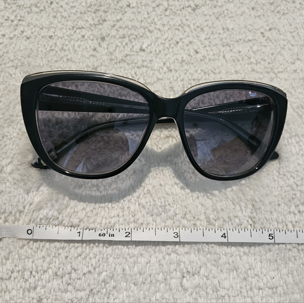 Ted Baker Black Sunglasses Cat Eye Luxury Contemporary Minimalist Summer Resort - Picture 9 of 12